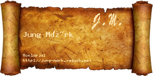 Jung Márk névjegykártya